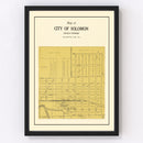 Vintage Map of Solomon, Kansas 1909