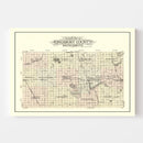 Vintage Map of Kingsbury County, South Dakota 1909