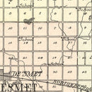 Vintage Map of Kingsbury County, South Dakota 1909
