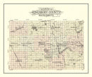 Vintage Map of Kingsbury County, South Dakota 1909