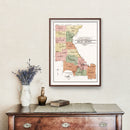 Vintage Map of Riley County, Kansas 1909