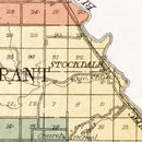 Vintage Map of Riley County, Kansas 1909