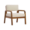 Outdoor Acacia Wood Armchair with Weather-Resistant Cushions by HouseOfZazla