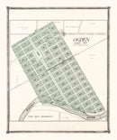 Vintage Map of Ogden, Kansas 1909