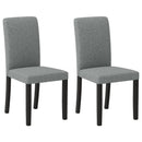 Dining Chair Set of 2 Mid-Century Modern Chairs with Rubber Wood Legs-Gray by LJGDeals