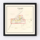 Vintage Map of Cosby, Missouri 1909