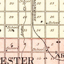 Vintage Map of Douglas County, South Dakota 1909
