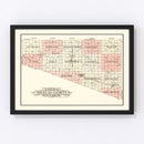 Vintage Map of Douglas County, South Dakota 1909