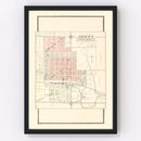 Vintage Map of Armour, South Dakota 1909