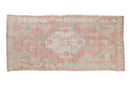 2.5x5.5 Vintage Distressed Oushak Rug Runner