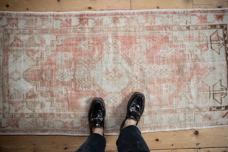 2.5x5.5 Vintage Distressed Oushak Rug Runner, photo 2 of 10