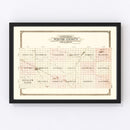 Vintage Map of Foster County, North Dakota 1910