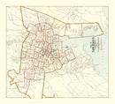 Vintage Map of New Haven, Connecticut 1911