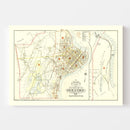 Vintage Map of Holyoke, Massachusetts 1911