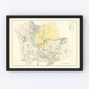 Vintage Map of Hampden County, Massachusetts 1912