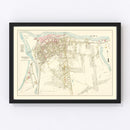 Vintage Map of Chicopee Center, Massachusetts 1912