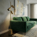 Harmony - Floor Lamp With Rotary Switch Triple Spots Block Base - Gold by HouseOfZazla