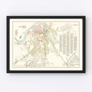 Vintage Map of Chicopee Falls, Massachusetts 1912
