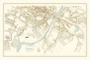 Vintage Map of Westfield, Massachusetts 1912