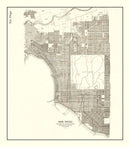 Vintage Map of San Diego, California 1912