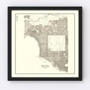 Vintage Map of San Diego, California 1912