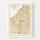 Vintage Map of Wood County, Ohio 1912