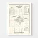 Vintage Map of Hoytville, Ohio 1912