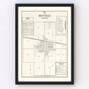 Vintage Map of Hoytville, Ohio 1912