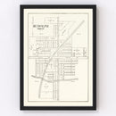 Vintage Map of Rudolph Township, Wood County, Ohio 1912