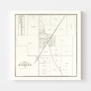 Vintage Map of Haskins, Ohio 1912