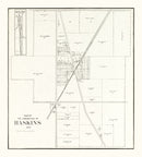 Vintage Map of Haskins, Ohio 1912