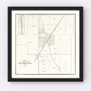 Vintage Map of Haskins, Ohio 1912