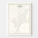 Vintage Map of Custar, Ohio 1912