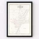 Vintage Map of Custar, Ohio 1912