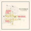 Vintage Map of Gettysburg, Ohio 1912