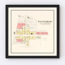 Vintage Map of Gettysburg, Ohio 1912