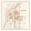 Vintage Map of New Paris, Ohio 1912