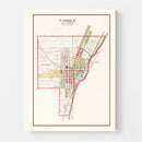 Vintage Map of Camden, Ohio 1912