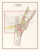 Vintage Map of Camden, Ohio 1912