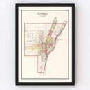 Vintage Map of Camden, Ohio 1912