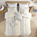Full/Queen Cotton Printed Duvet Cover Set with Chenille