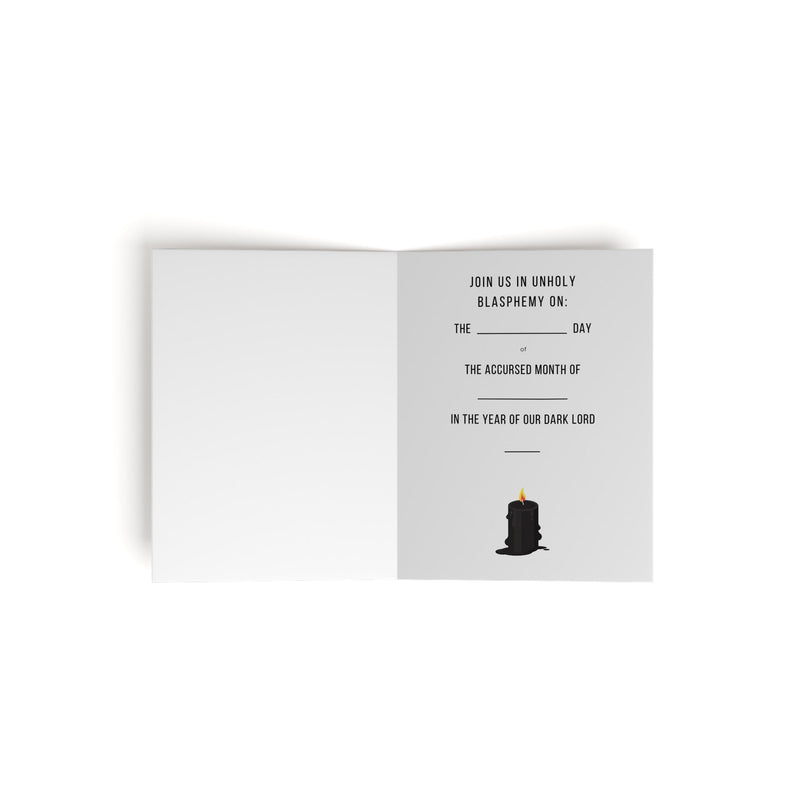 "Baphy Shower" Funny Satanic Baby Shower Invitation Greeting Cards