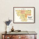 Vintage Map of Kiowa County, Oklahoma 1913
