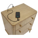 3 Drawer Nightstand With USB Ports - Brown by HouseOfZazla