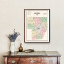 Vintage Map of Fayette County, Ohio 1913