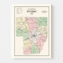 Vintage Map of Fayette County, Ohio 1913