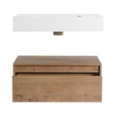 Wall Mounted Bathroom Vanity With Resin Sink And Soft Close Drawer In Imitative - Imitative Oak by HouseOfZazla