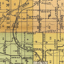 Vintage Map of Jasper County, Iowa 1914
