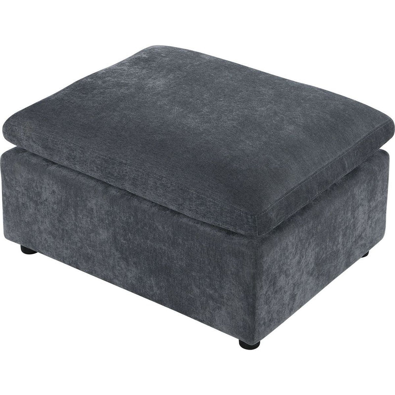 Modern Upholstered Square Modular Ottoman for Sectional Sofa,Sectional Sofa Couch, Chenille Grey