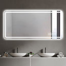 Frameless LED Bathroom Mirror Vanity With Anti Fog Front Lights - Silver by HouseOfZazla